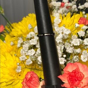 “Keep F'ing Going” Women's Ring Size 6 Black w/Gold Wording Mental Health NWOT